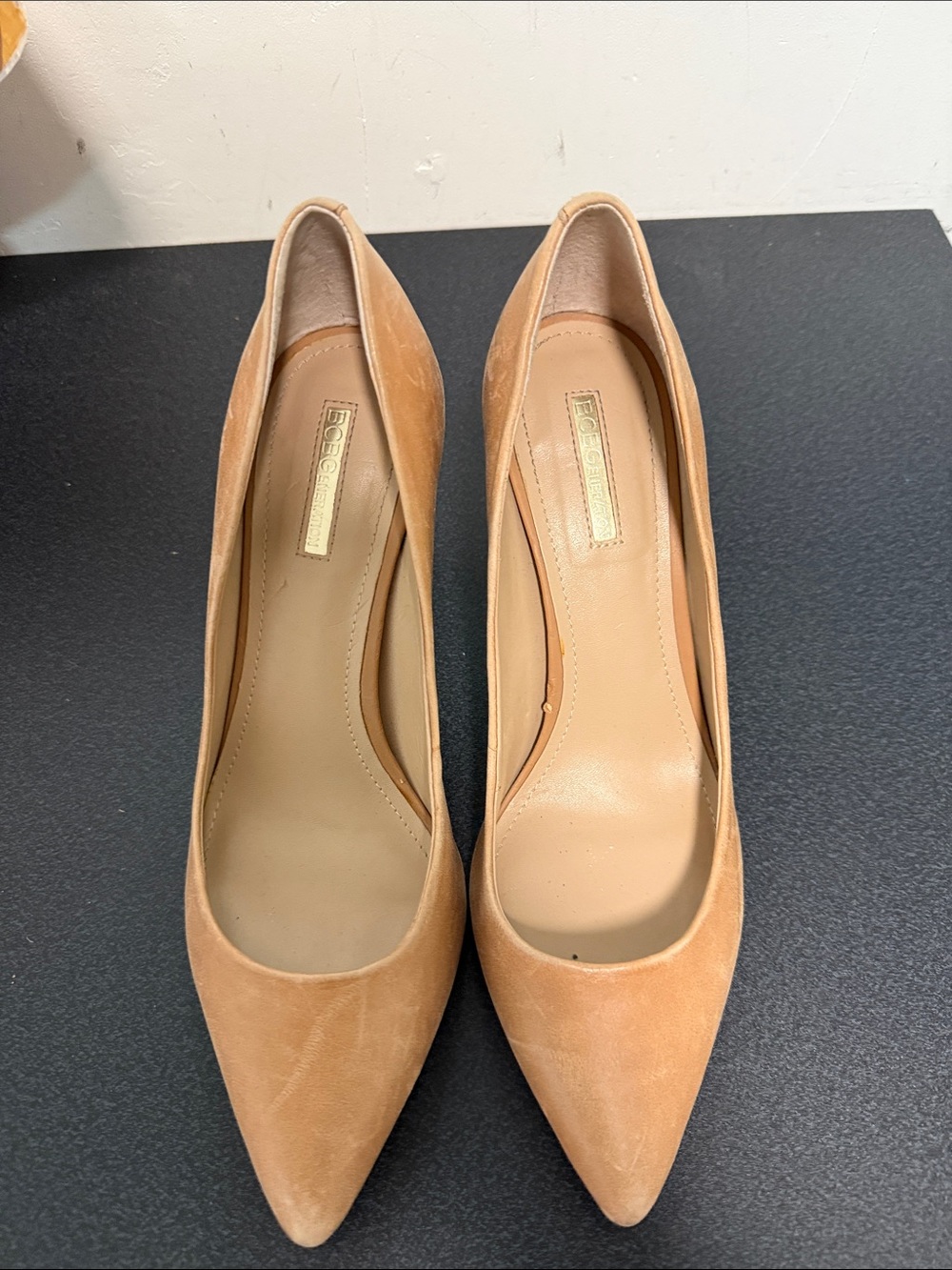 BCBGeneration Pointed-Toe Pumps in Tan